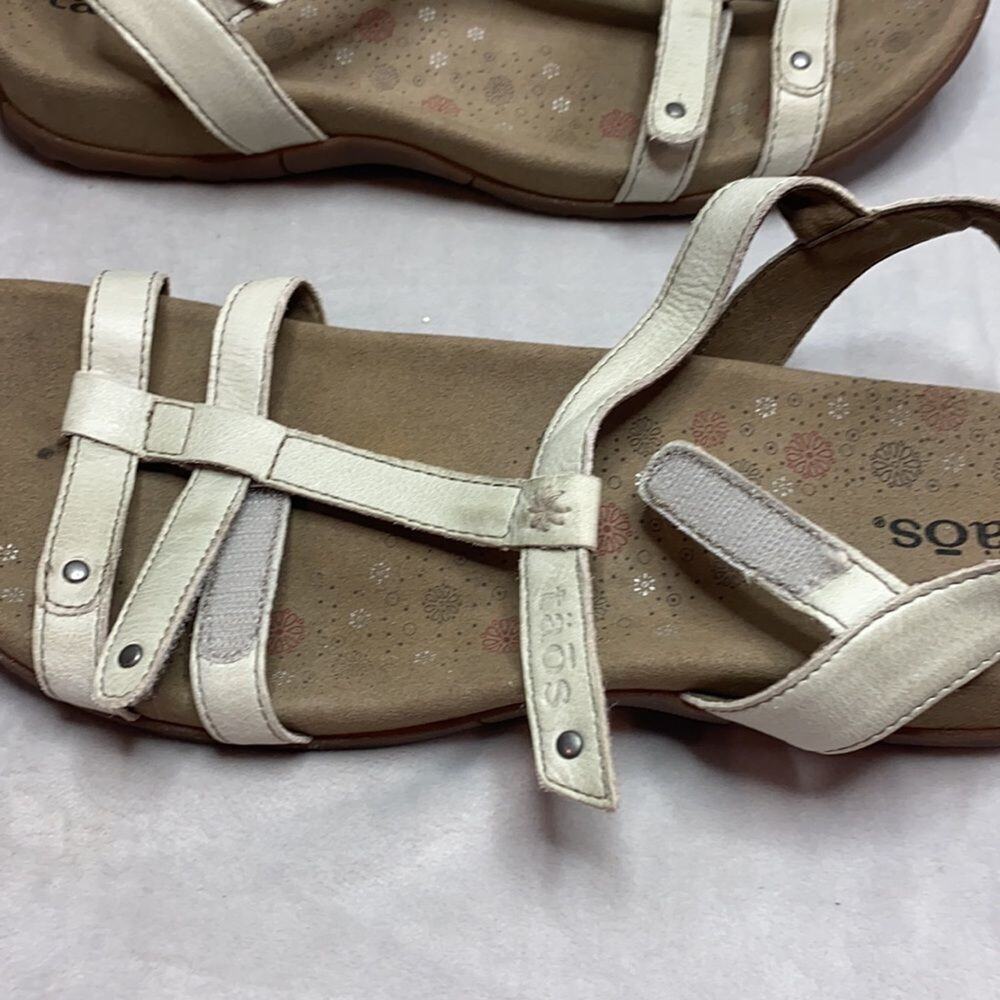 Taos Footwear Leather Double T-strap Sandal 10 - Picture 9 of 12